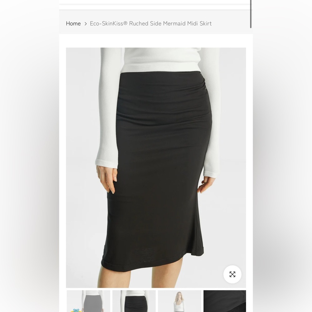 OGL Ruched Side Mermaid Midi Skirt